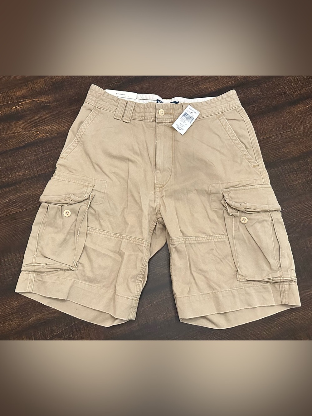 NWT Vintage Polo Ralph Lauren Classic Fit Gellar Cargo Shorts Khaki-Size 32